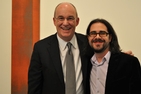 College of Arts and Sciences dean Peter Starr and Ian Bogost